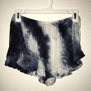 Brandy Melville Tie-Dye Ruffle Shorts